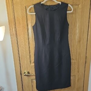 T Tahari Classic Black Midi Dress